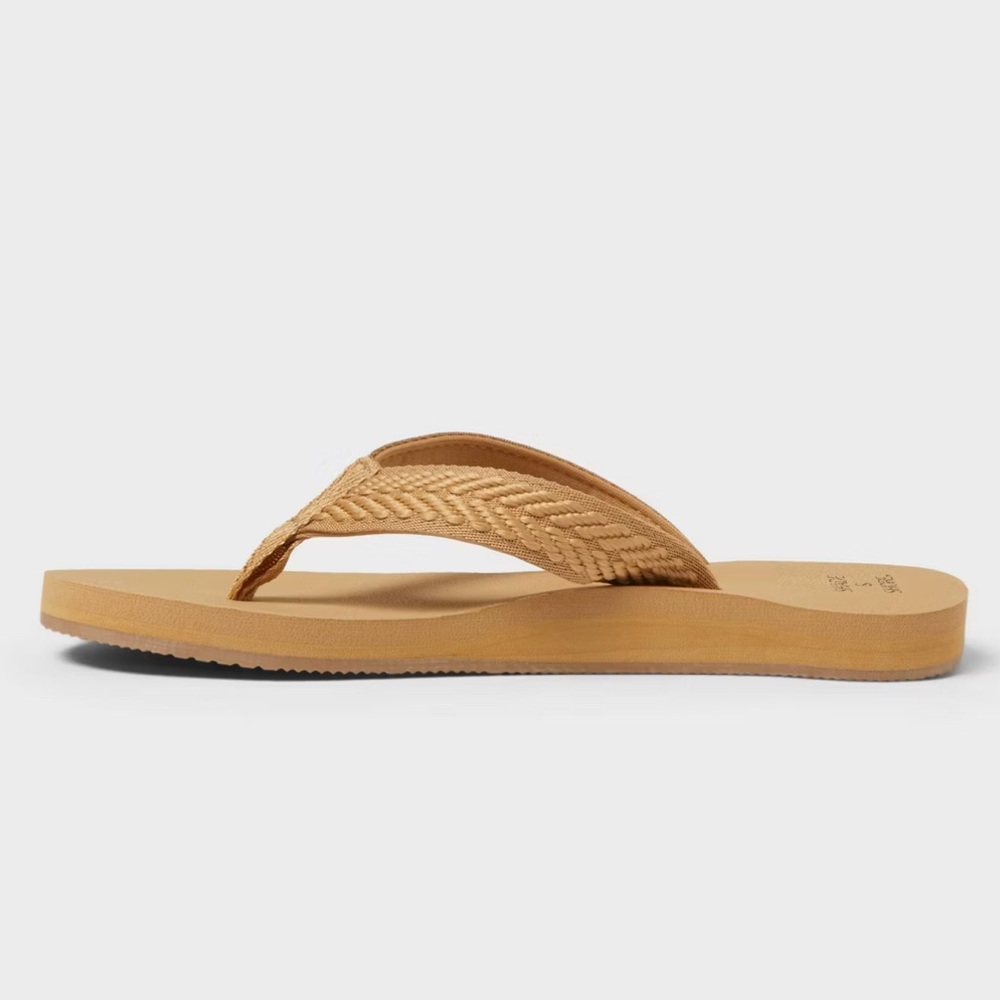 Women’s Shade & Shore Tan Braided Flip Flop “Nico” Sandals. Size 8. - Picture 7 of 16